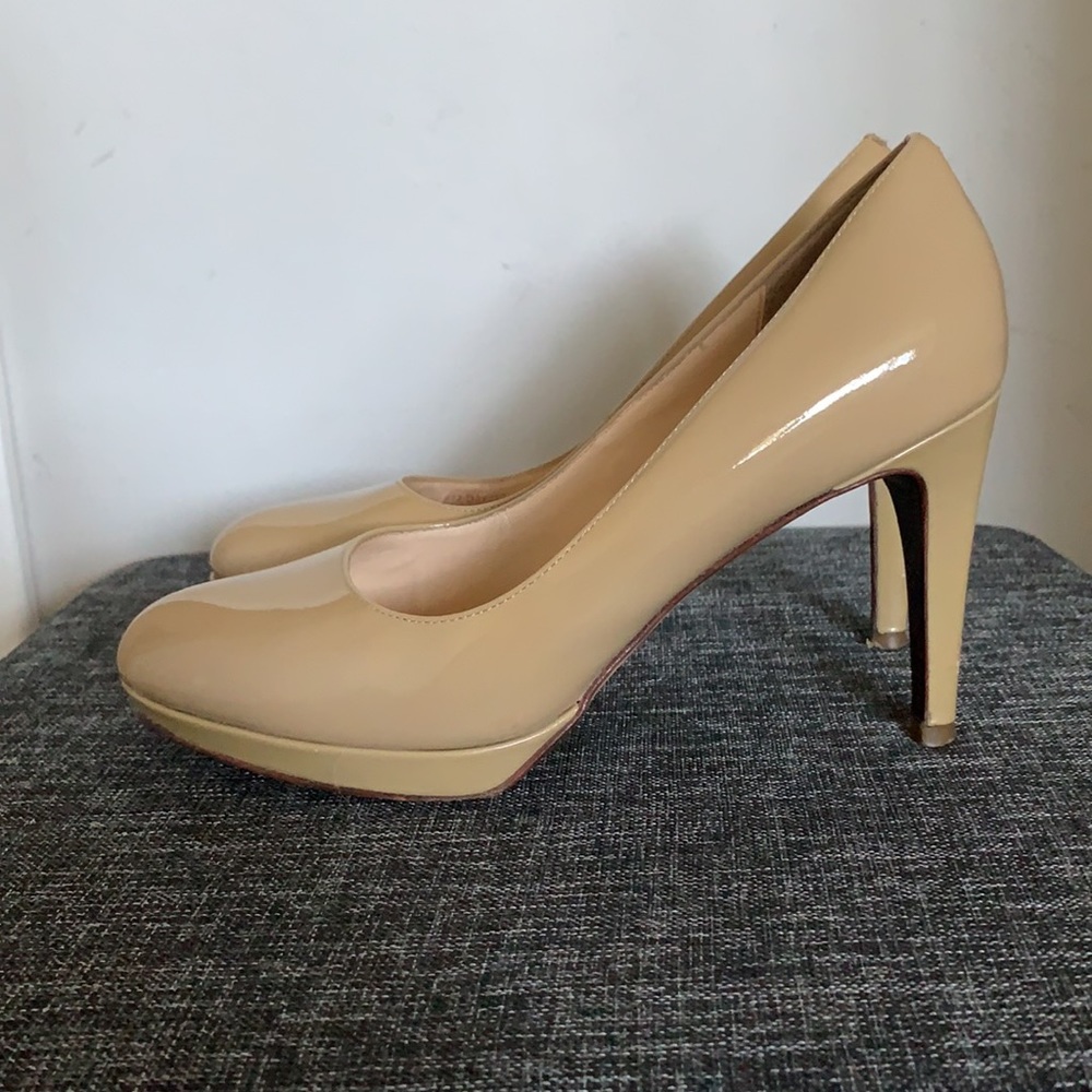 Cole Haan Nude Patent Leather Pumps